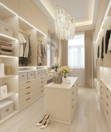 white wardrobe